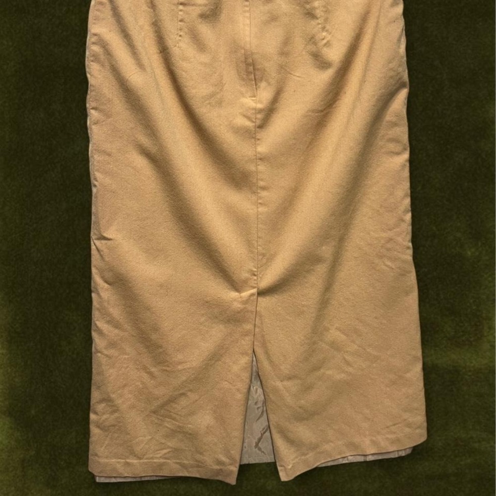 Vintage Sag Harbor Camel Wool Midi Skirt Size 16 Fits Modern L/XL - Picture 4 of 5